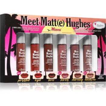 theBalm Meet Matt(e) Hughes Mini Kit Miami set de rujuri lichide pentru un efect de lunga durata - imagine 2